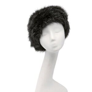 Parkhurst Faux Fur Hat Winter Faux Mink Black Cozy Mobwife
